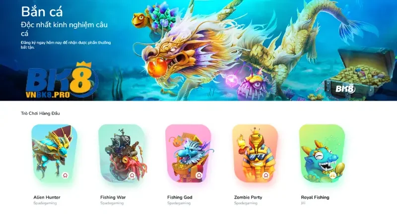 Bắn Cá BK8 – Chơi Online Săn Boss, Đổi Thưởng Hot