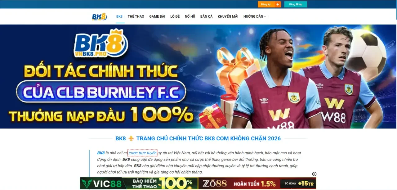 Tổng Quan Nhà Cái BK8 – Đánh Giá Uy Tín, Thông Tin Mới 2026